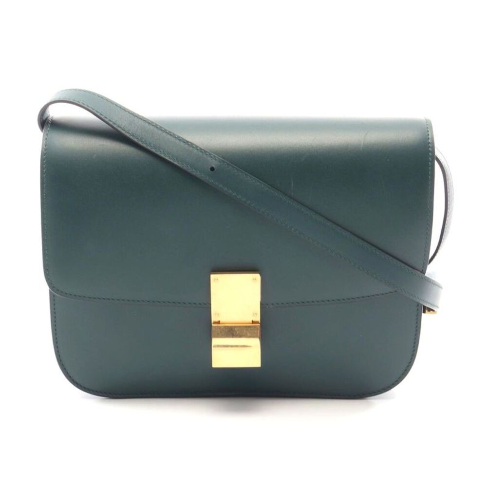 Celine Leather Classic Box Medium Shoulder Bag